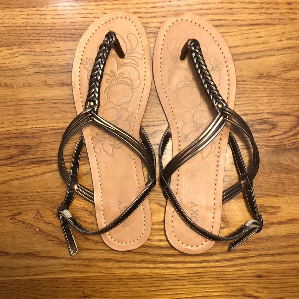 Roxy Bronze Sandals Size 10
